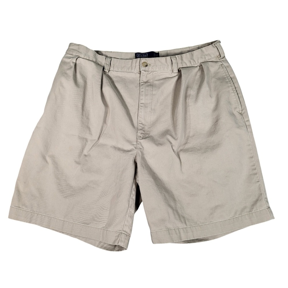 Polo Ralph Lauren Tyler Shorts Mens 38 (Fits 36x9) Beige Chino Golf Preppy